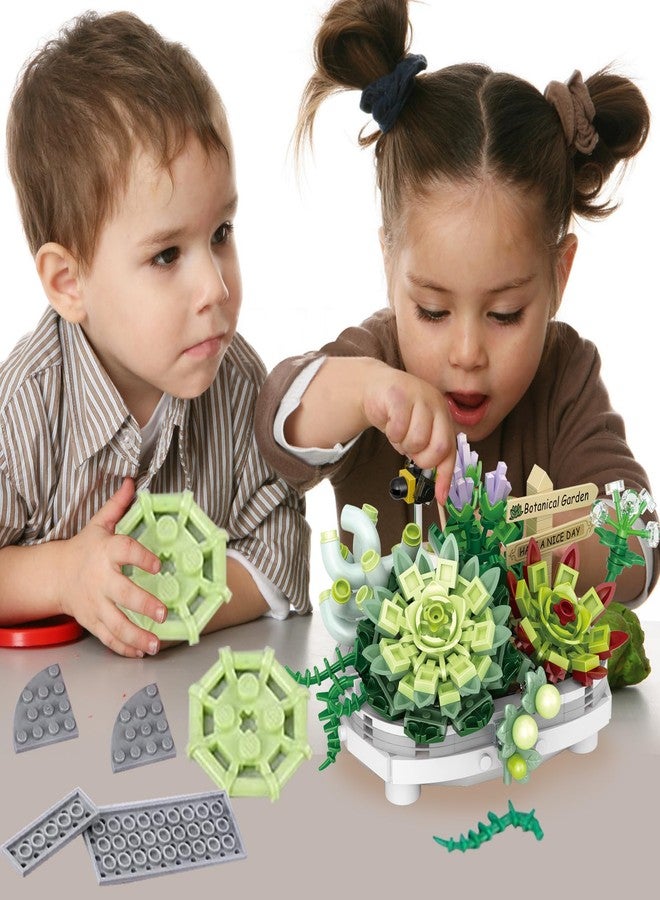 YONGJULE Succulent Building Toys for Adults, Bonsai Botanical Collection Toy Building Sets, Plants and Flowers DIY Home Decoration, Gift for Valentines Day Women Kids (Not Compatible with Lego) - Image 5